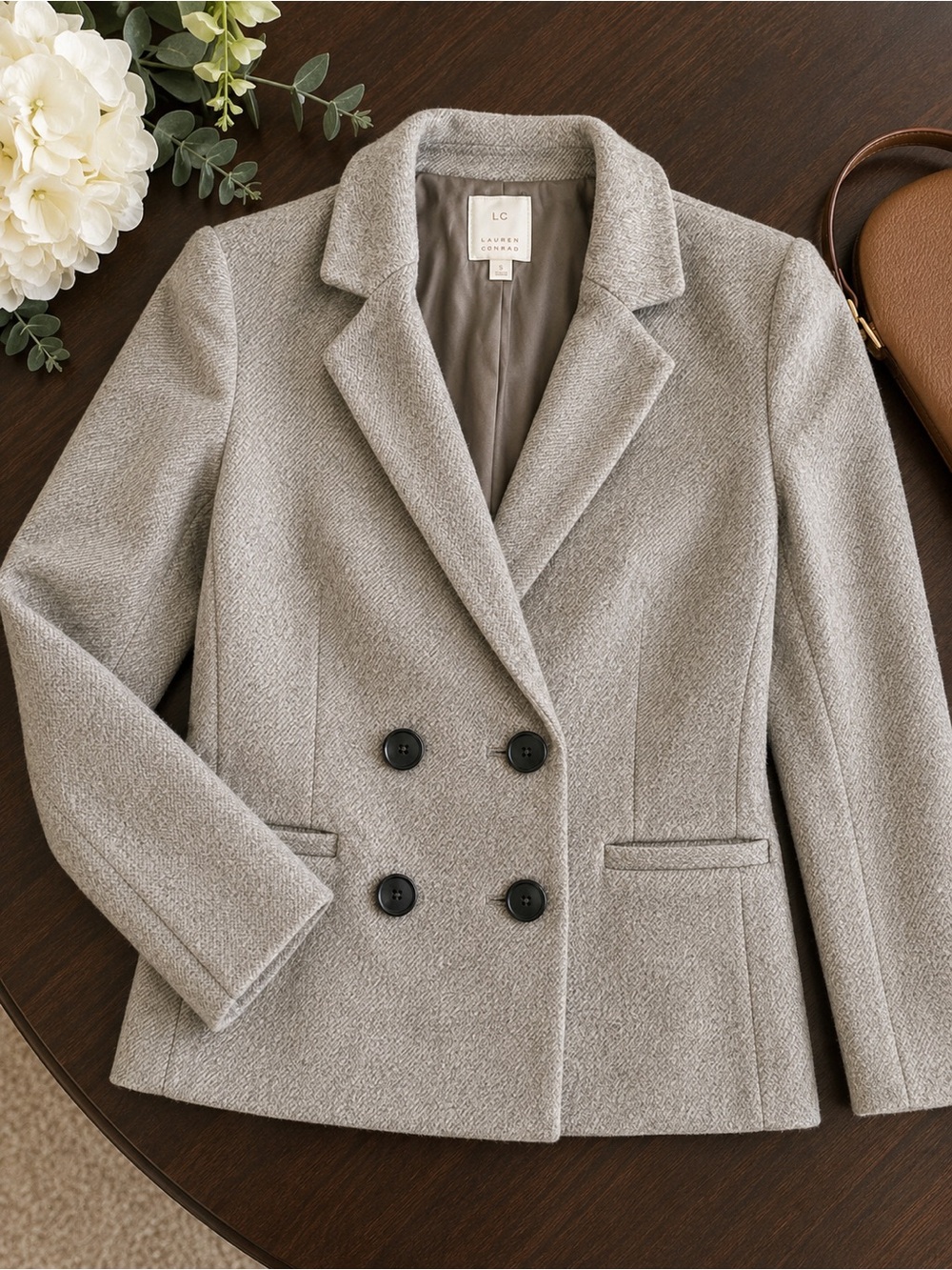LC Lauren Conrad Double-Breasted Blazer Jacket
